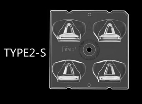 64*144°/TYPEII-S 빔 앵글 4IN1 렌즈 타입 LED 스트리트 라이트 모듈 88%~93% 송출력