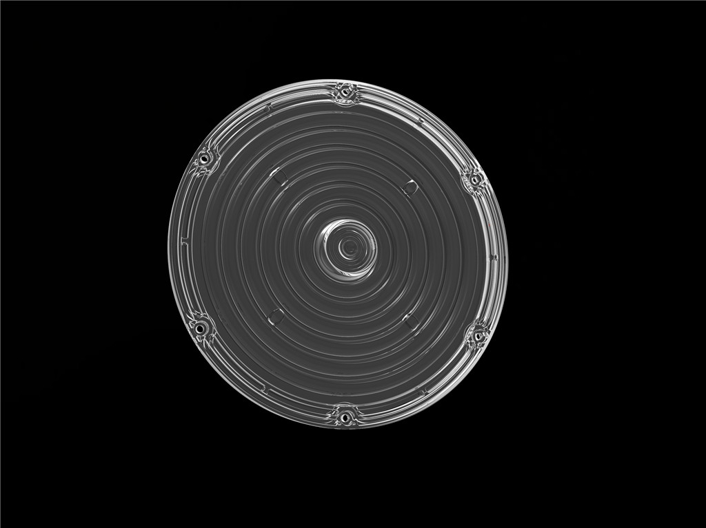 184mm 100w 150w 200w 라운드 LED 조명 광학 Abrazine 코팅 PC 재료 IP66 보호 수준