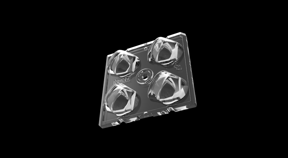50 * 50mm 높은 전송성 LED 스트리트 라이트 모듈 4IN1 50도 편광 렌즈 유형 및 SMD5050 LED 칩