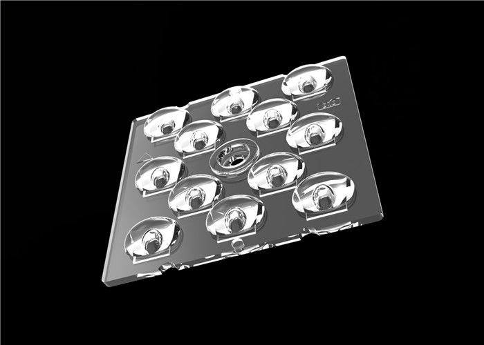 투명한 크리인 LED 렌즈 TYPE3 PCB 널 L50*W50mm 크기 Transmissive 광학 장치