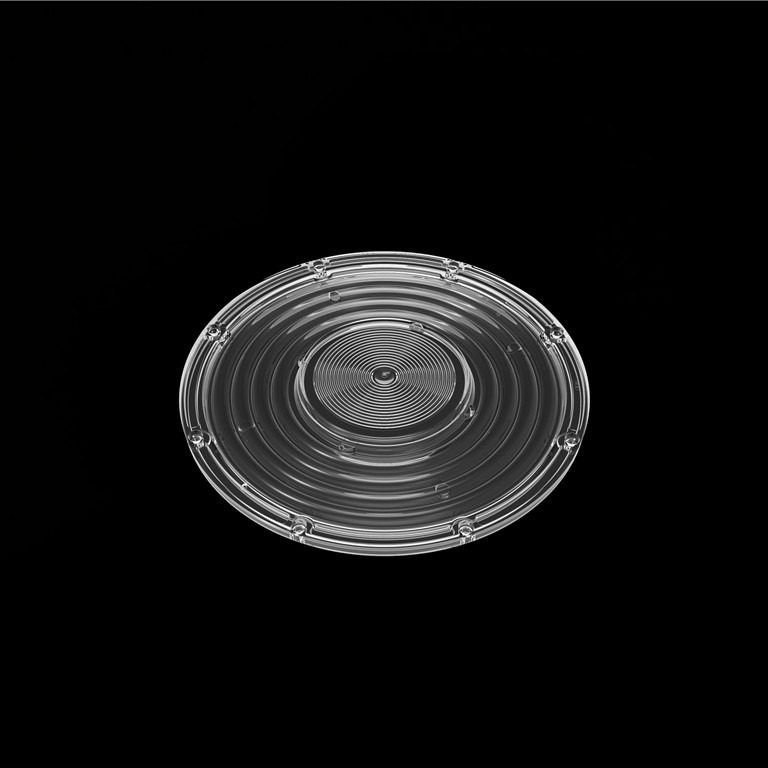 150W UFO LED 하이 베이 라이트 렌즈 AC 타입 206mm / 90도 2835/ 3030 LED PC 광학 렌즈