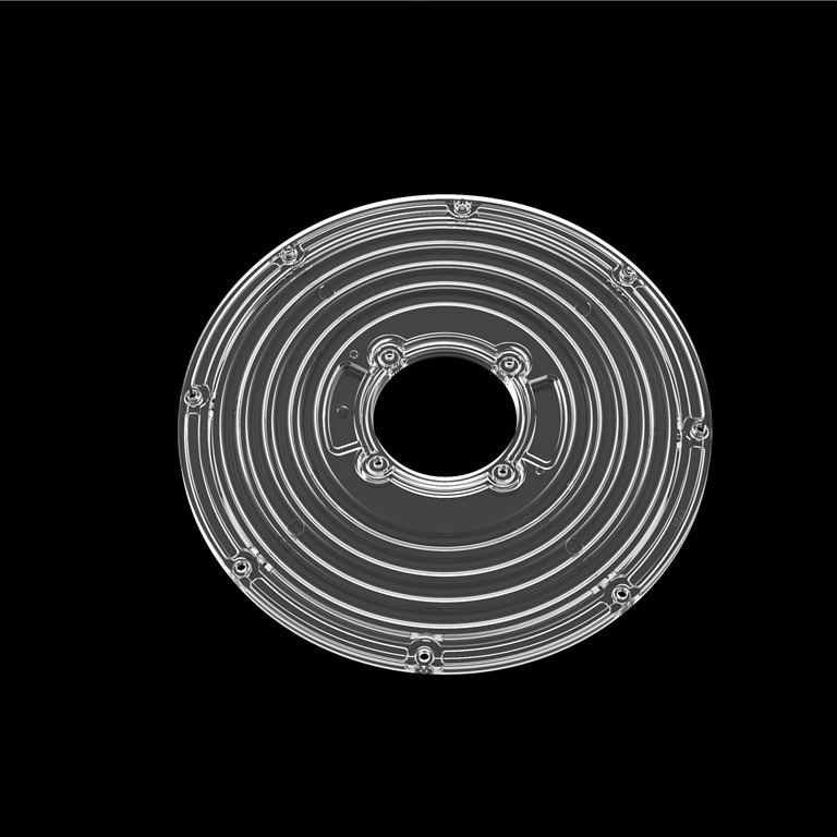 206mm 지름 둥근 모듈 렌즈 하이 베이 라이트 UFO 렌즈 90도 φ206mm PC LED 렌즈
