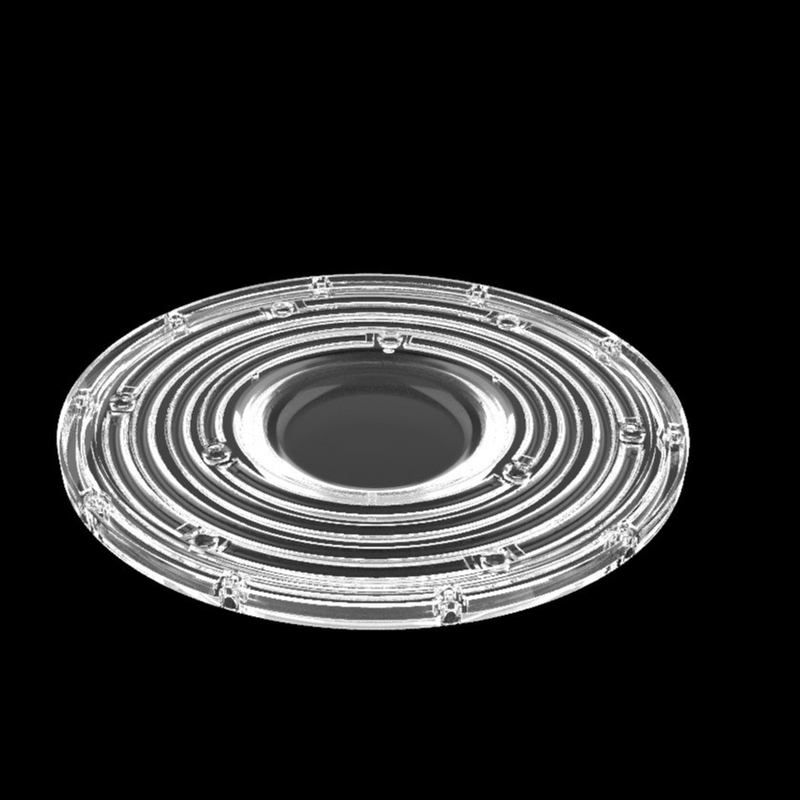 φ235mm 둥근 UFO 하이 베이 라이트 렌즈 100W 150W 3030 LED 광산 램프 렌즈 90도 광학 LED 렌즈