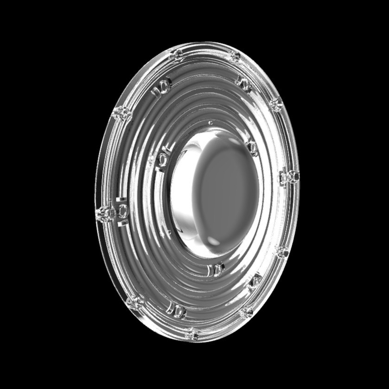 φ235mm 둥근 UFO 하이 베이 라이트 렌즈 100W 150W 3030 LED 광산 램프 렌즈 90도 광학 LED 렌즈