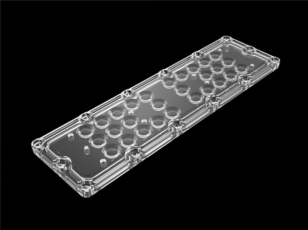 60 높은 만 빛을 위해 증명서를 주는 정도 LED 광학 렌즈 L236*W70mm 크기 ROHS
